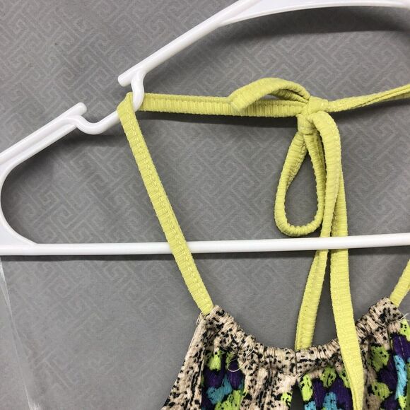 New Without Tags Rue 21 Yellow Tan Purple Halter Knee Length Dress Size M Women - Picture 8 of 13